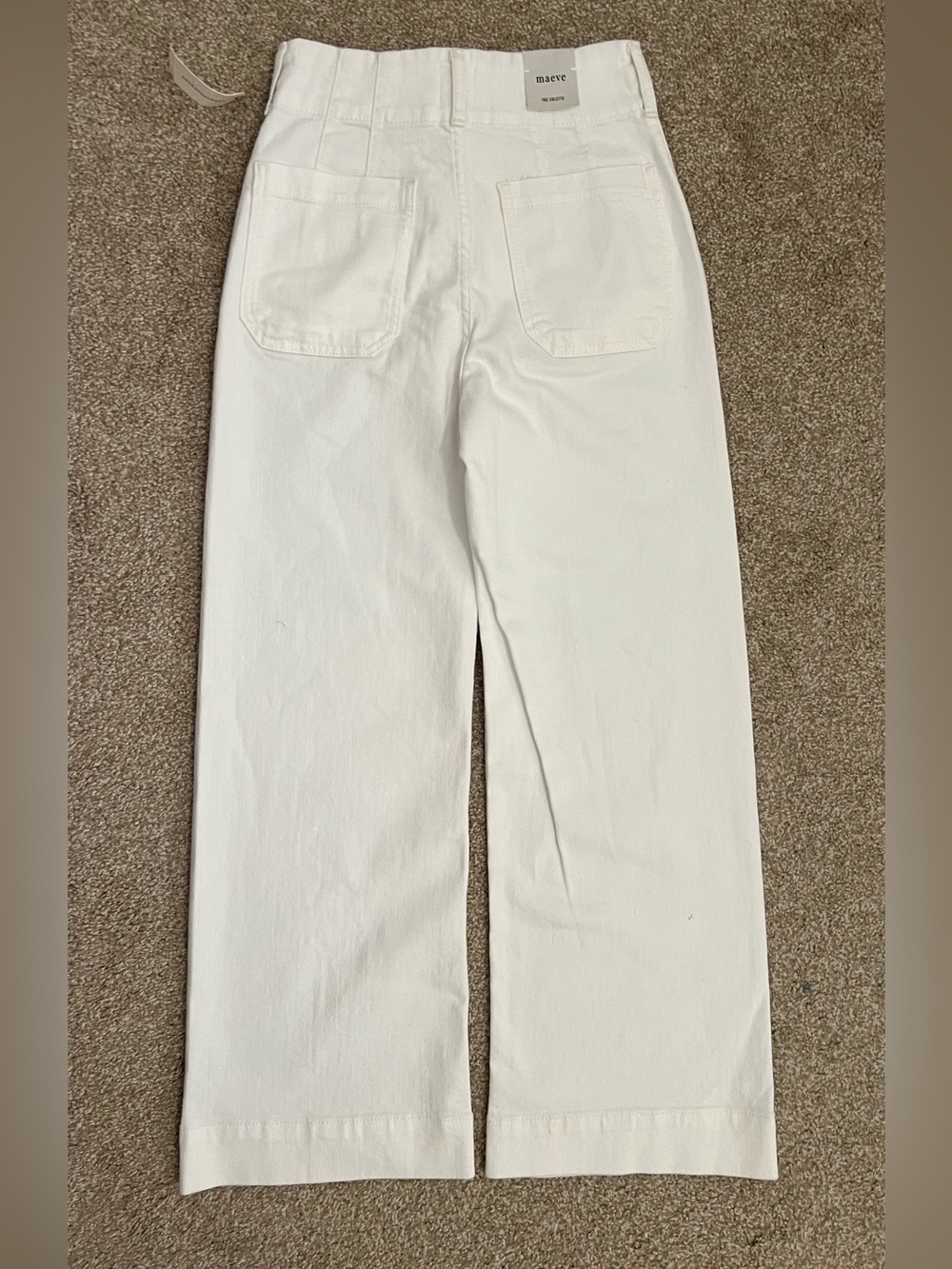 Maeve by Anthropologie THE COLETTE White Denim Jeans Size 25 NWT! - Picture 2 of 8